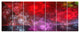 Red Purple Symphony of Gems, Abstract Canvas Art Print, 83"x32", 7 Panels