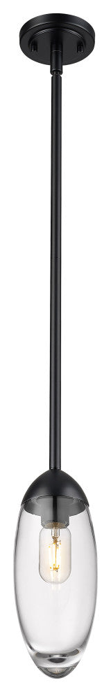 Z-LITE 1-Light Pendant, Matte Black