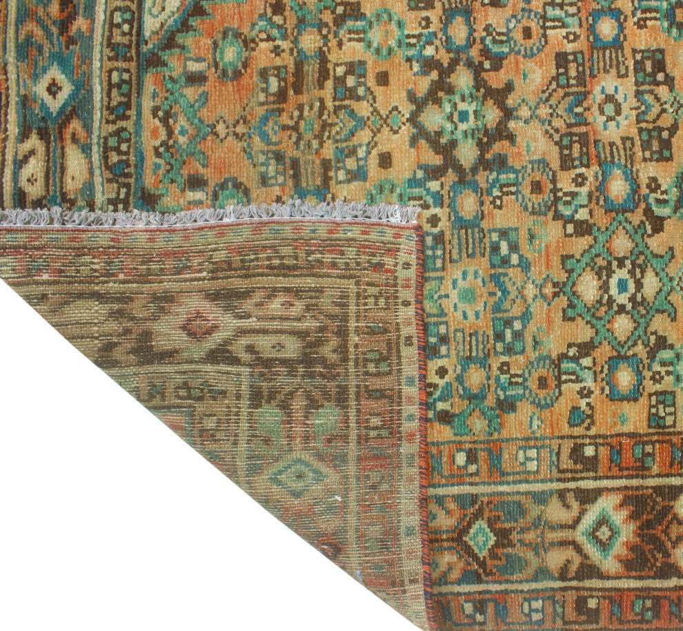 Fine Vintage Distressed Blagdon Rust/Brown Runner, 3'8x10'8