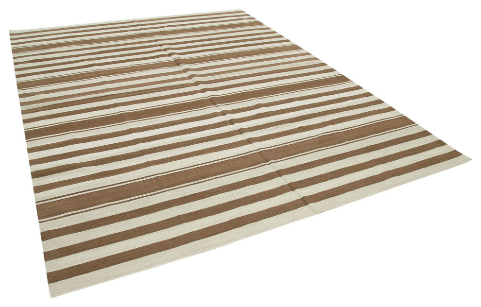 Rug N Carpet - Handmade Wool 7' 10'' x 10' 1'' Flatweave Dhurrie Kilim Rug