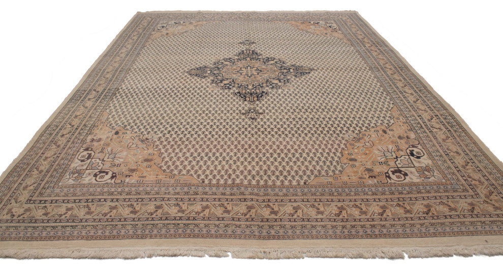 Vintage Turkish Hand-Knotted Rug 7' 9" x 10' 8", 93 in. x 128 in.