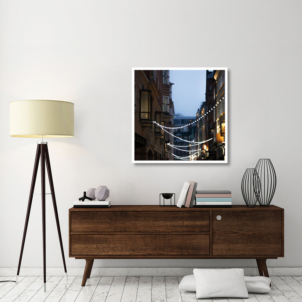 "Lights in Soho" Digital Paper Print by Keri Bevan, 38"x38"