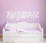 Alphabet Wall Decal, 22", Cranberry