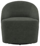 Upholstered Barrel Accent Swivel Chair, Hunter Green