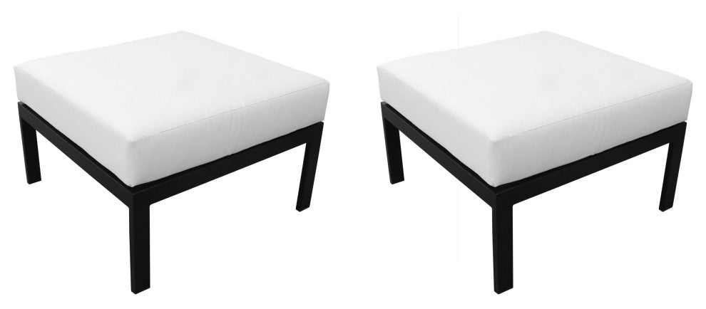 kathy ireland Madison Ave. Ottoman 2 Per Box, Alabaster