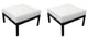 kathy ireland Madison Ave. Ottoman 2 Per Box, Alabaster