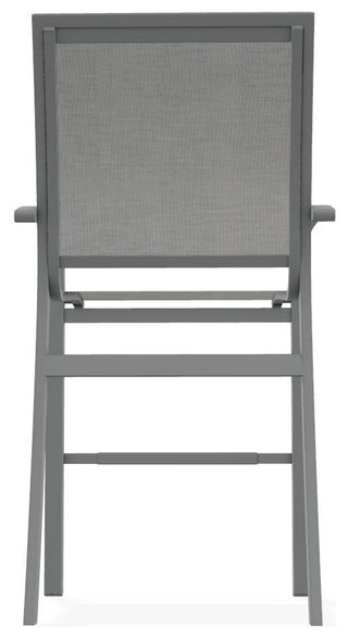Kendall Sling Bar Height Stackable Outdoor Stool, Alloy/Graphite
