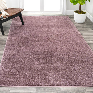 Haze Solid Low-Pile Light Purple 12 ft. x 15 ft. Area Rug