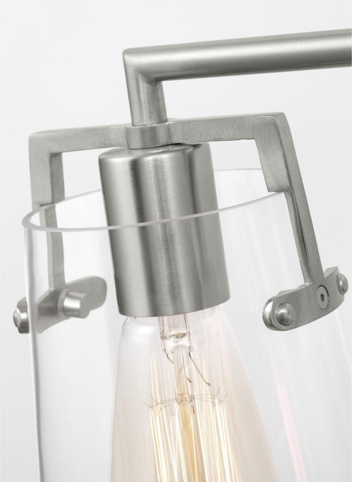 Crofton 4 Light Bath, Brushed Steel