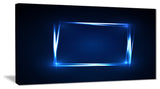 "Neon Shape Blue" Abstract Digital Art Canvas Print