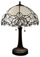 Amora Lighting AM241TL16B Tiffany Style Jeweled  White Table Lamp 24 In High
