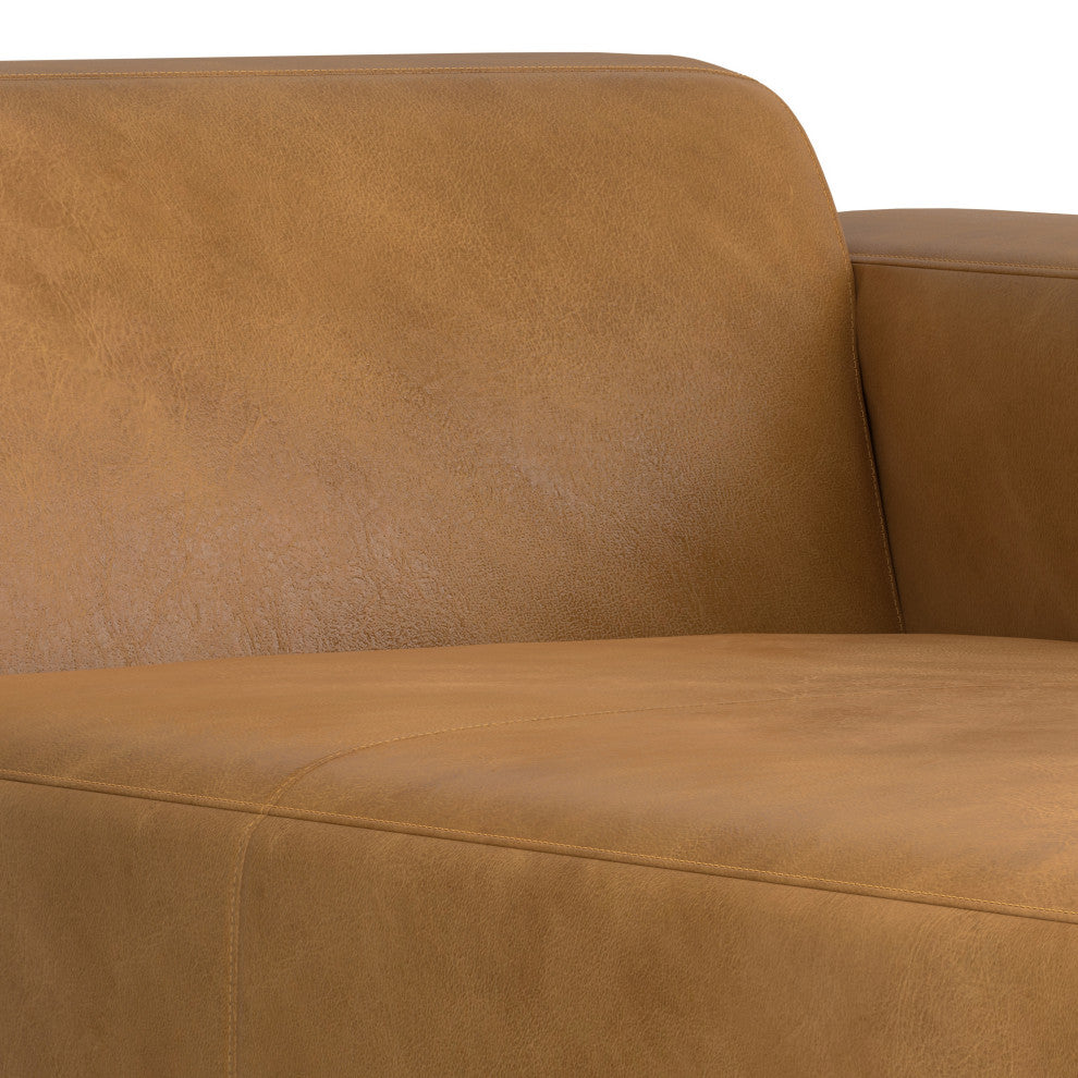 Rex Right Chaise Sofa Module in Genuine Leather