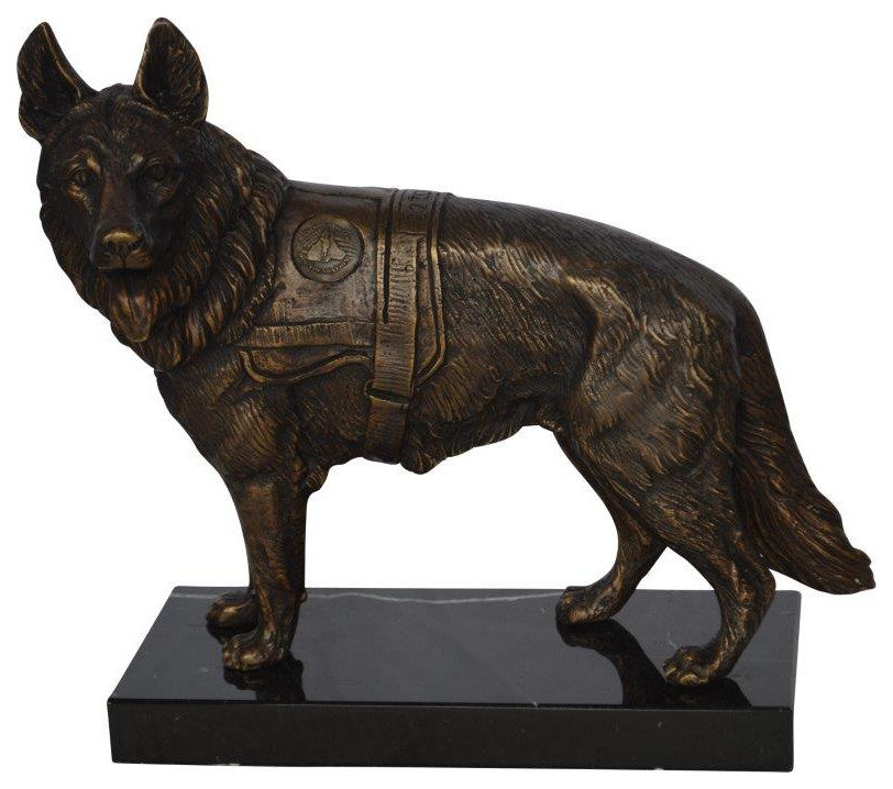 Service Dog standing -  Size: 12"L x 5"W x 12"H.