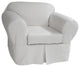 Classic Slipcover 2-Piece Twill Chair Slipcover White