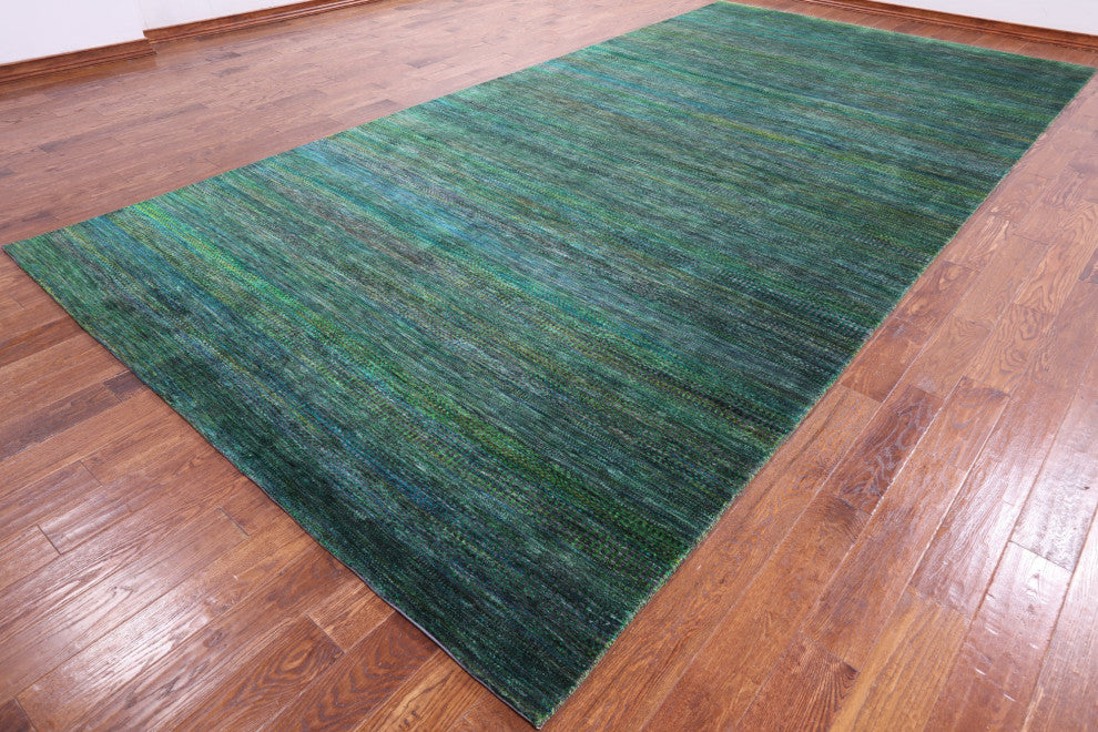 8' 0" X 16' 3" Super Savannah Gabbeh Handmade Wool and Silk Rug Q6123