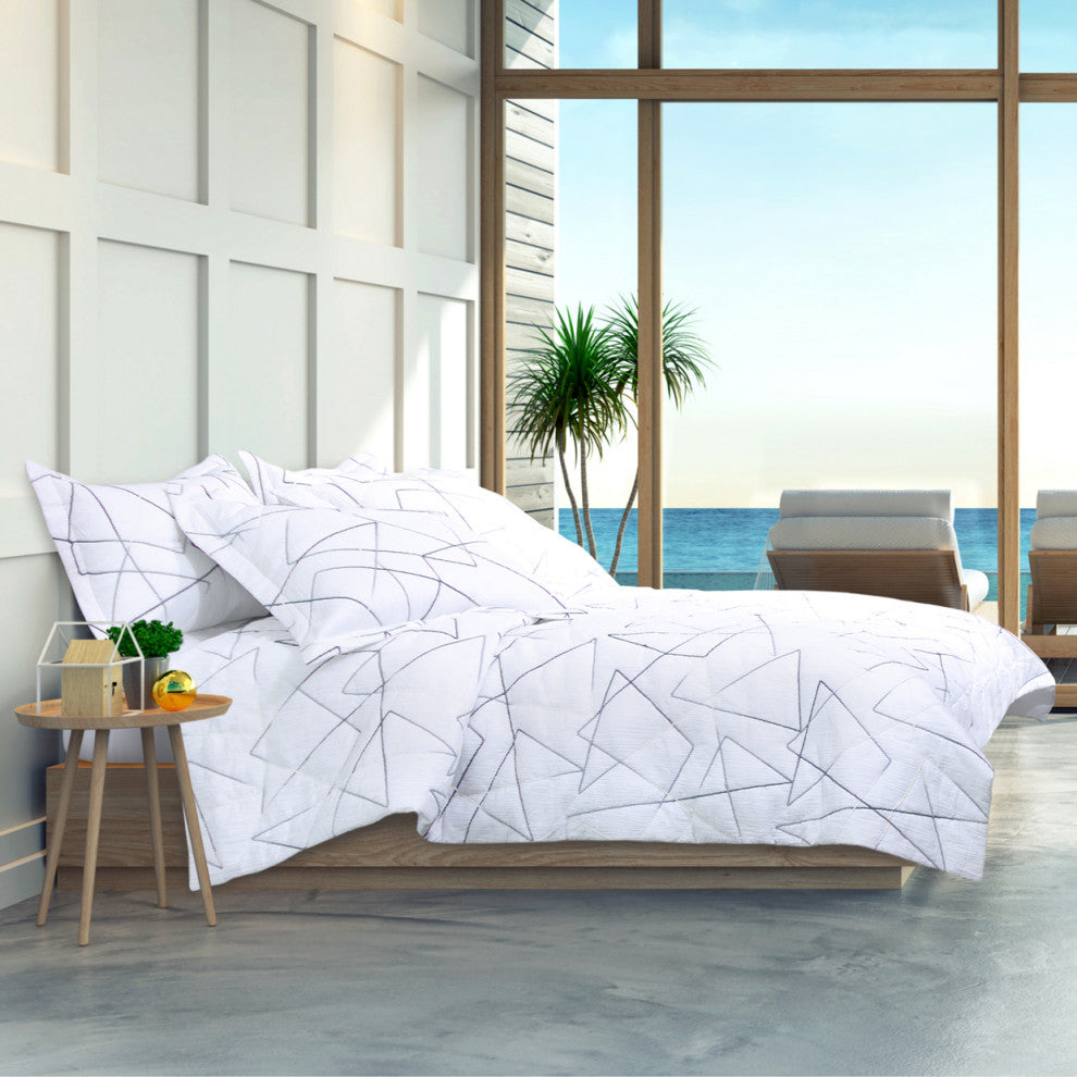 Lennox 6-Piece King Comforter Set - White