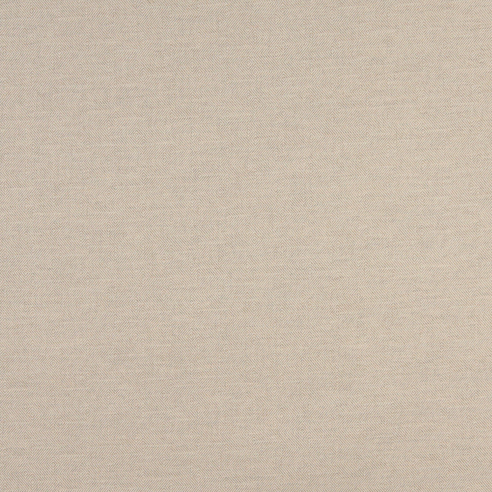 Beige Natural Herringbone With Diamonds Upholstery Fabric By The Yard