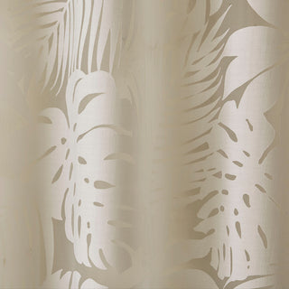 Madison Park Leilani Botanical Burnout Palm Leaf Sheer Window Panel, Natural, 50