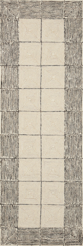 Chris Loves Julia x Loloi Francis Cream / Black 7'-9" x 9'-9" Area Rug