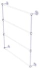 Clearview 4 Tier 30" Ladder Towel Bar with Twisted Accents, Matte White