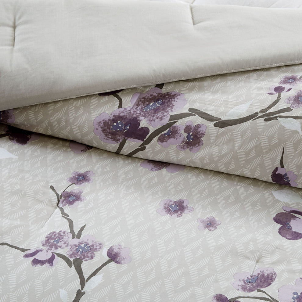 Madison Park Holly Midnight Floral Comforter/Duvet Cover Set