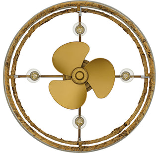 Quoizel KAT3124 Kate 12" 3 Blade Indoor Ceiling Fandelier - Brushed Gold