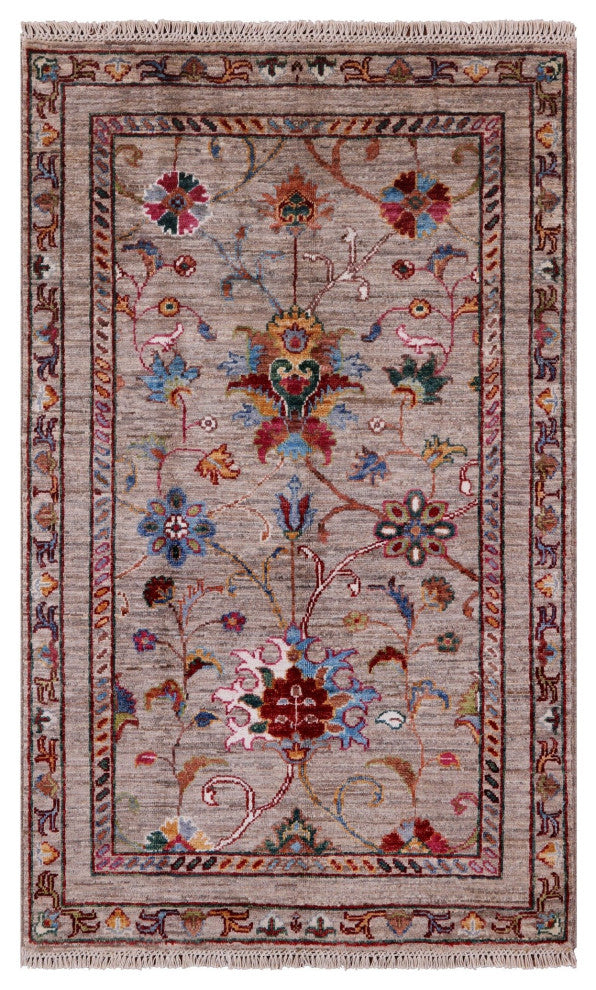 Hand-Knotted Persian Tabriz Wool Rug 2' 8" X 4' 3" Q8416
