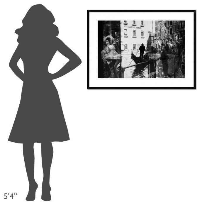 "Venice Reflections" Framed Digital Print by Sasa Krusnik, 38"x28"