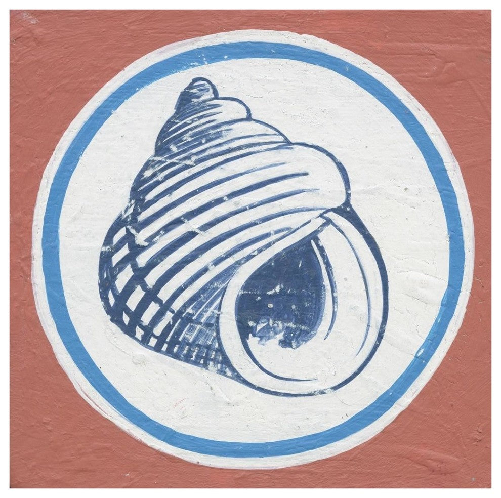 "Summer Shells III" Digital Paper Print by Kathrine Lovell, 42"x42"