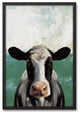 Cow Green Field 20x30 Black Framed Canvas