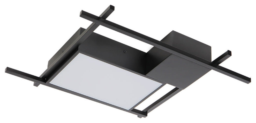 Radium 19" ETL Certified Integrated LED Ceiling Fixture, Black