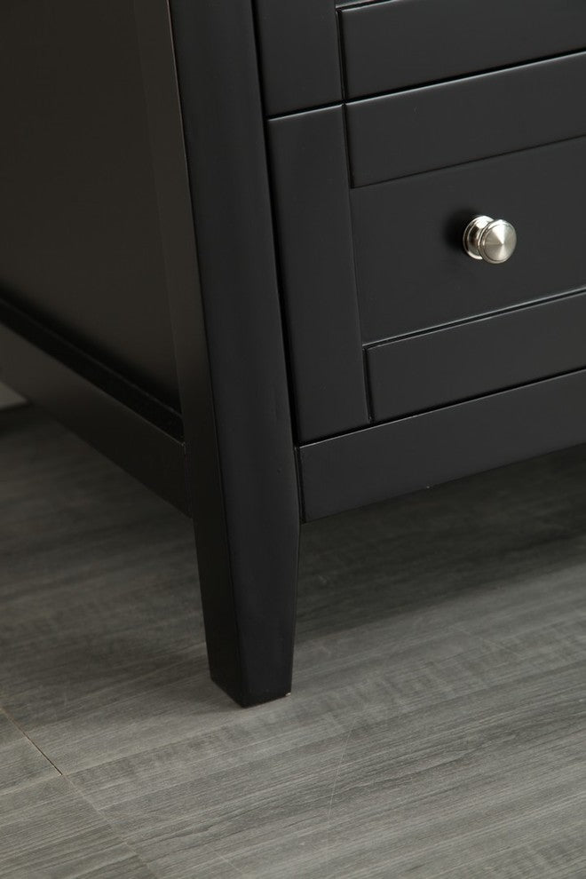 Eviva Lime 30" Bathroom Vanity Espresso With Marble Top