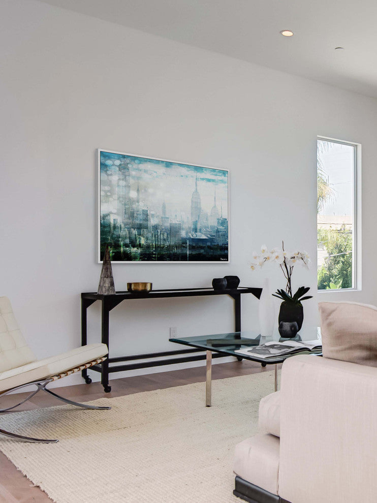 "Mid Town" Floater Framed Painting Print on Canvas, 60"x40"