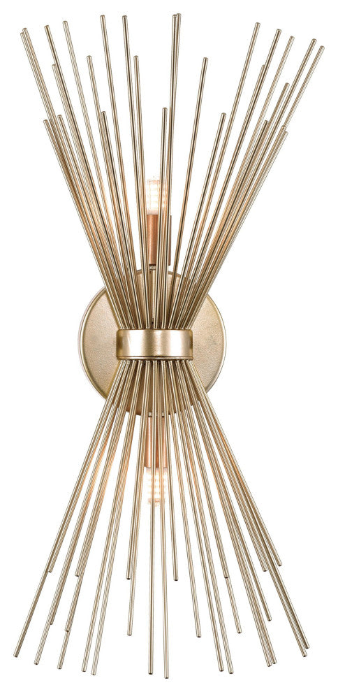 CWI Lighting 1034W8-2-620 Savannah 2 Light Wall Sconce With Gold Leaf Finish