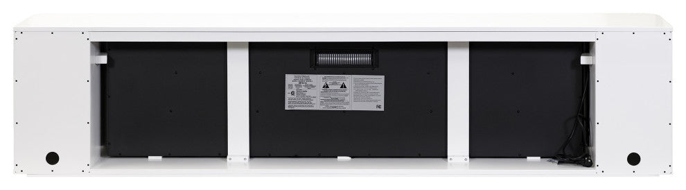 Modern 96" Fireplace Console Entertainment, White