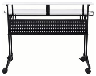 ACME Suitor Music Recording Studio Desk, White and Black