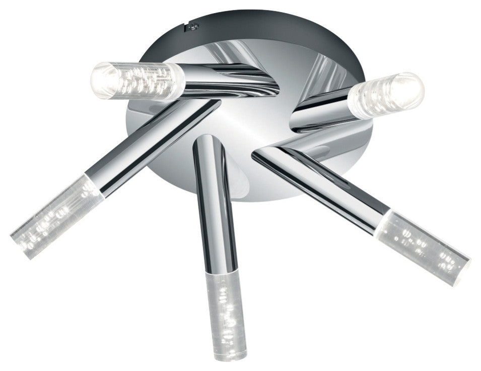 H2O LED Bathroom Ceiling Light, Chrome
