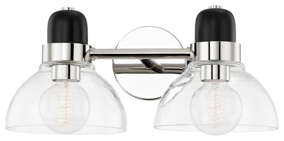 Camile 2-Light Bath Bracket, Polished Nickel