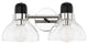 Camile 2-Light Bath Bracket, Polished Nickel