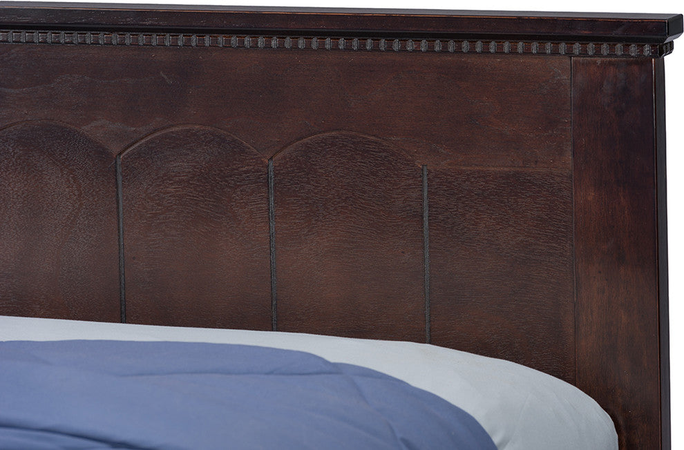 Schiuma Cappuccino Wood Contemporary Twin-Size Bed