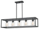 Quoizel NHR3538OZ Five Light Linear Chandelier, Old Bronze Finish