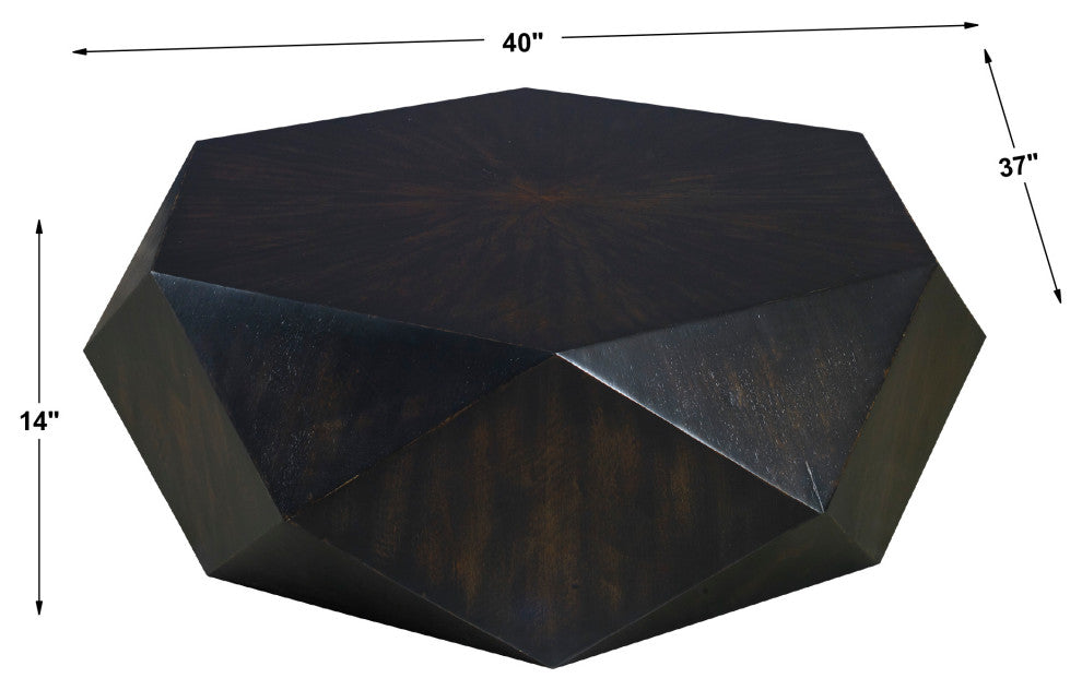 Uttermost Volker Small Black Coffee Table