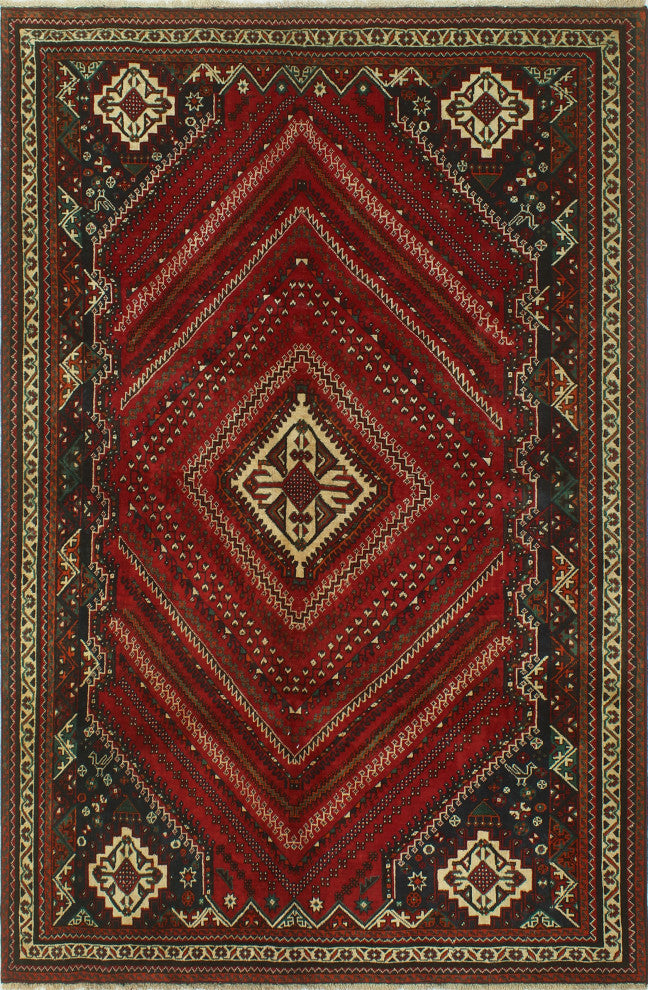 Vintage Distressed Lizabeth Red Rug