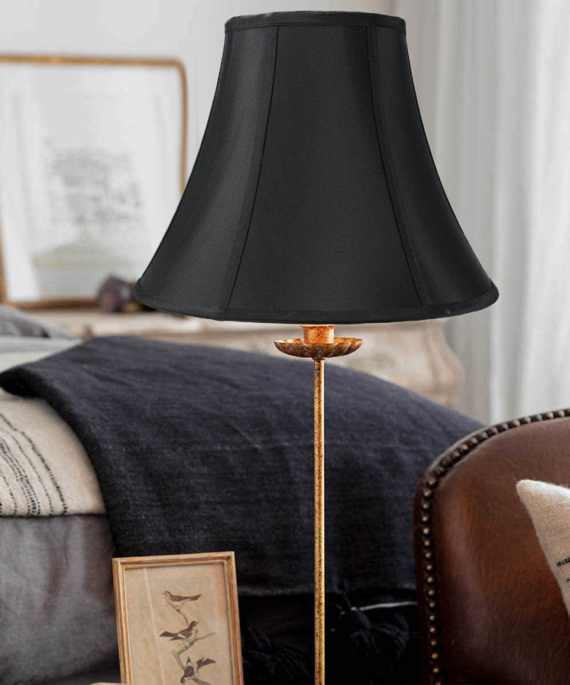 With Lining Bell Premium Lampshade 7"x14"x11", Black