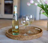 Artifacts Rattan™ Oval Tray With Cutout Handles, Honey Brown, Medium