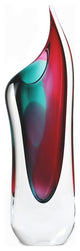Murano Glass Design Amalfi Crystal Vase Aqua Ruby