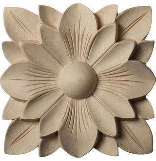 5"W x 5"H x 3/4"P Springtime Rosette, Alder