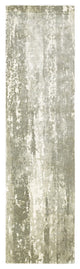 3" x 10" Gray and Ivory Abstract Splash Indoor Runner Rug
