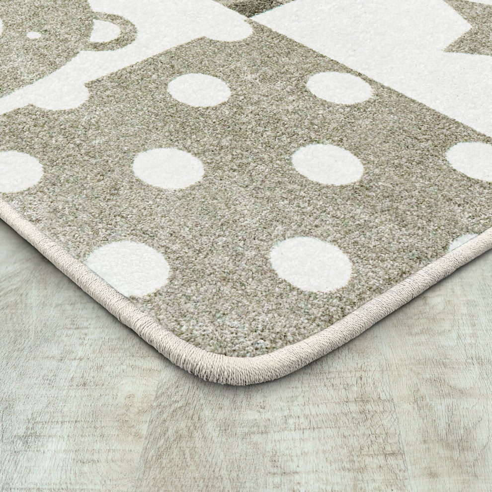 Patchwork Boy 7'8" x 10'9" area rug in color Linen