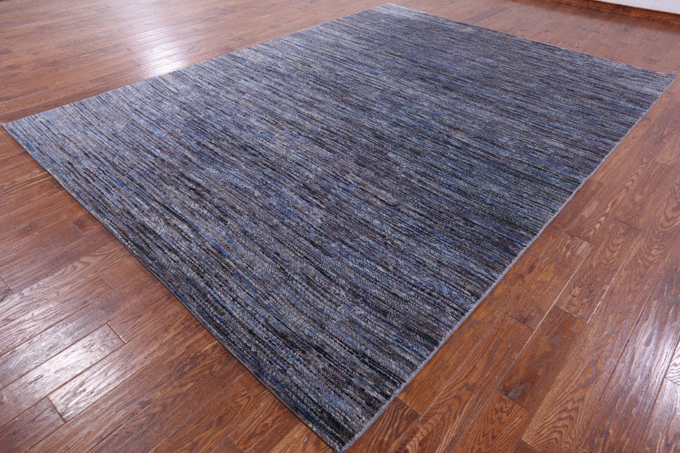 Persian Gabbeh Hand Knotted Wool and Silk Rug 8' 10" X 11' 11" Q8584